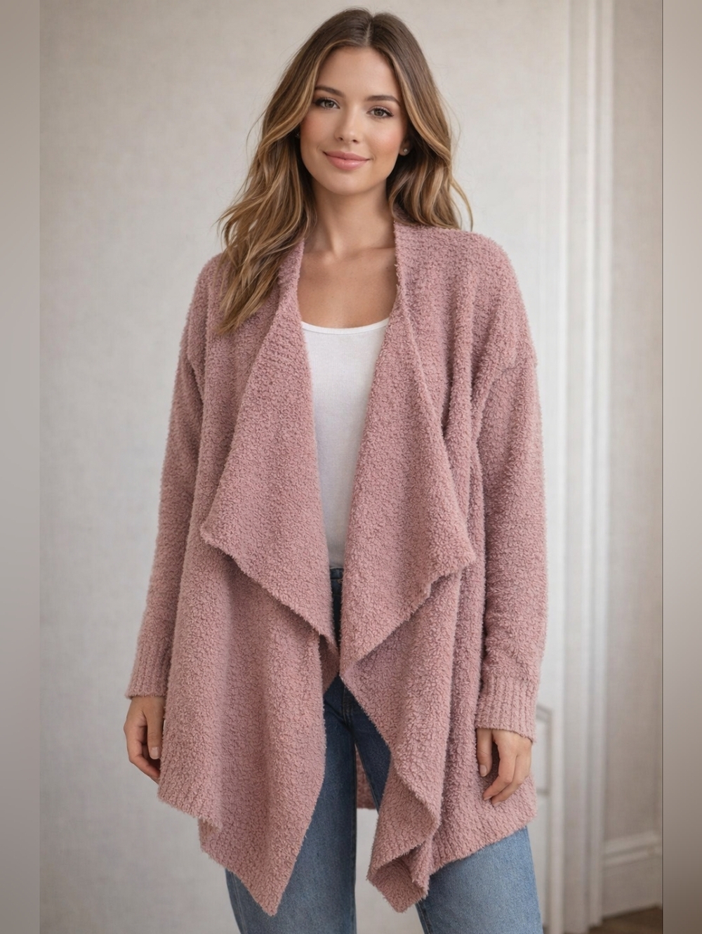 UGG Phoebe Wrap Cardigan Sweater Women Cozzy Fluffy Size Small Fit Large $128